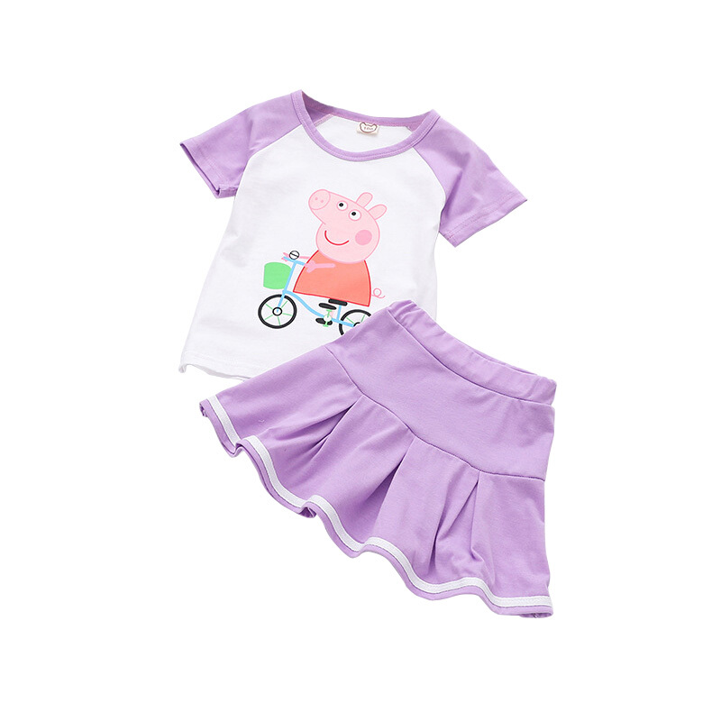 儿童夏季套装小猪佩奇衣服peppapig童装幼儿园女童裙短裤套装纯棉