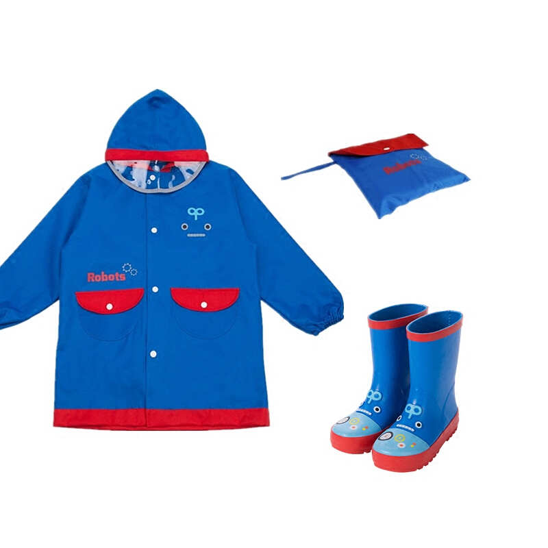 儿童雨衣男童女童幼儿园雨鞋套装防水书包位小孩宝宝雨衣学生