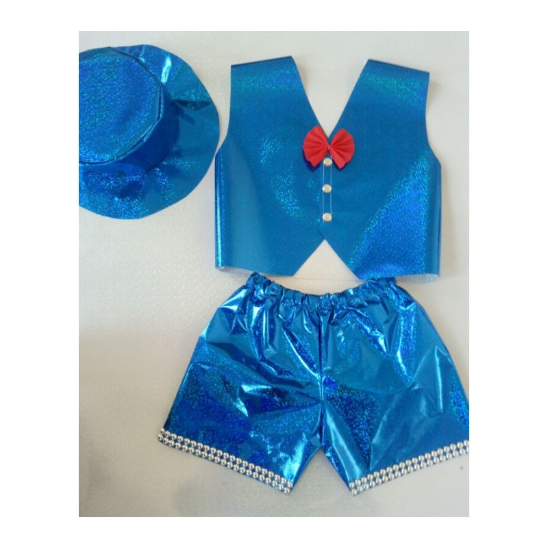 新款儿童环保服装男童礼服幼儿园diy制作男孩演出服亲子时装走秀