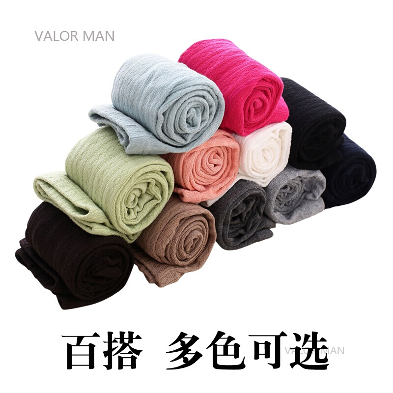 女童打底裤春秋薄款纯棉儿童连裤袜加厚宝宝长筒袜公主袜针织韩版2条黑色95码(身高90-100)