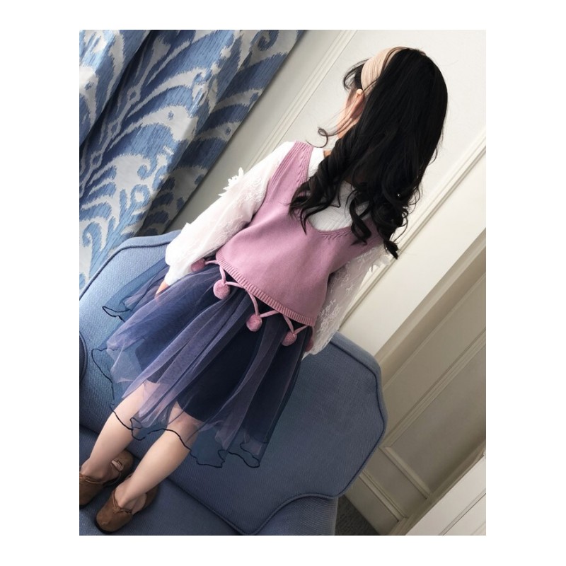 时髦套装春装2018新款女童洋气韩版大童装爱莎公主裙子潮连衣裙