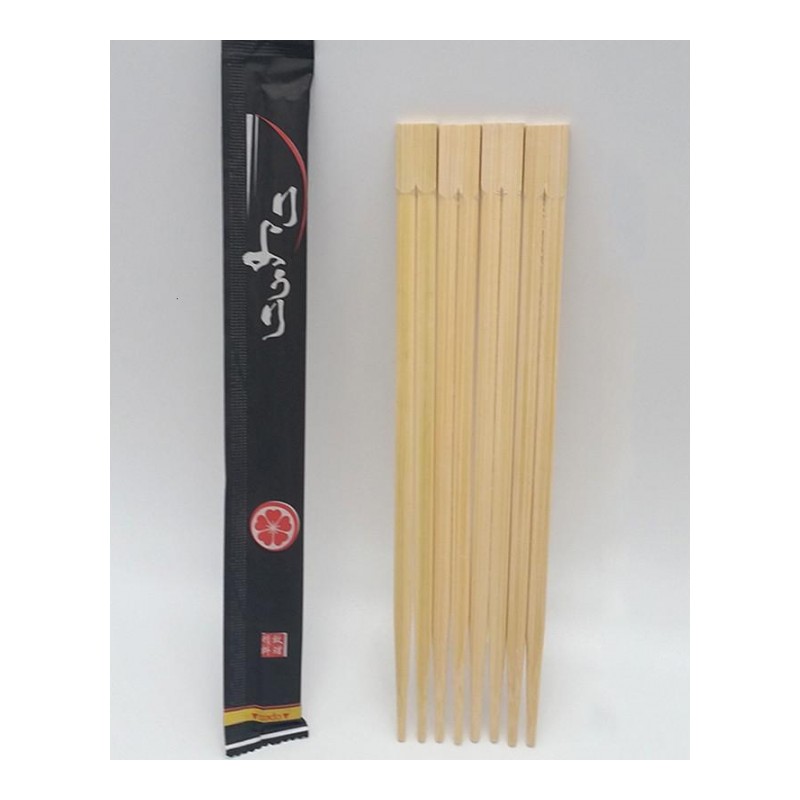 一次性筷子400双批连体筷中西餐筷纸套筷竹筷-黑黄色 全封筷400双