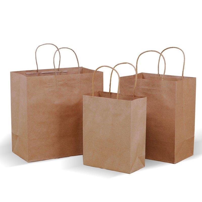 牛皮纸袋一次性打包袋手提外卖食品纸袋面包袋子烘焙包装袋礼品袋多色多款多功能生活日用收纳用品时尚创意简约收纳