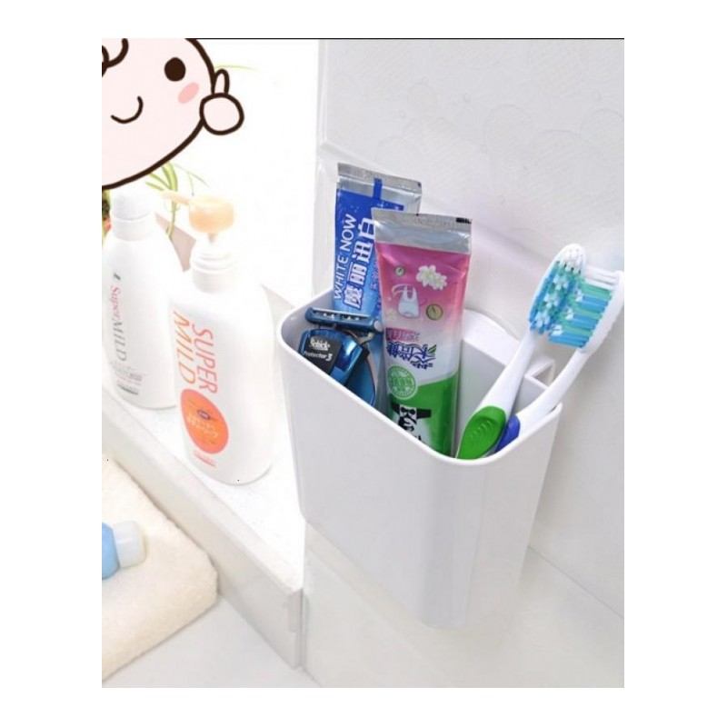 创意吸盘式牙刷架牙刷盒强力吸盘情侣壁挂放牙膏架子洗漱收纳套装