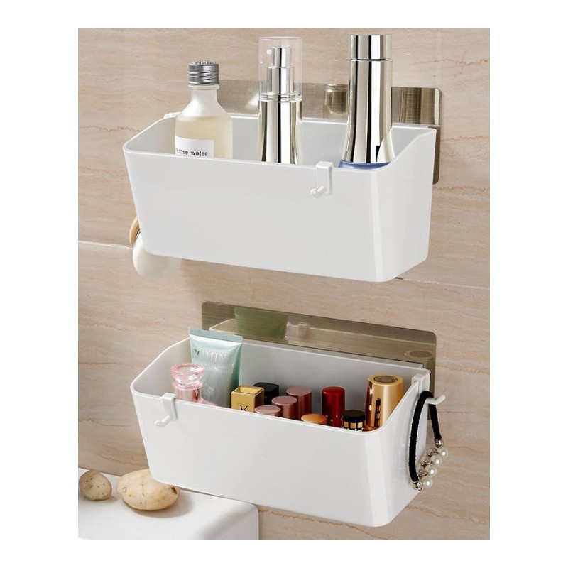 浴室吸盘式置物架免打孔收纳架子厕所壁挂式收纳盒卫生间用品用具