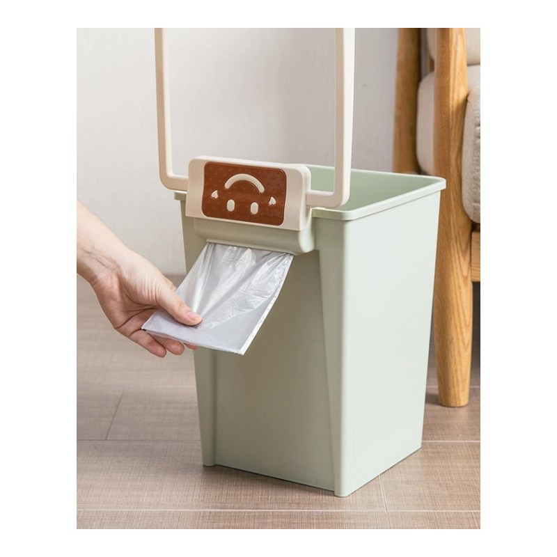 方形压圈垃圾桶厨房无盖垃圾篓创意家用垃圾筒客厅卧室塑料纸篓