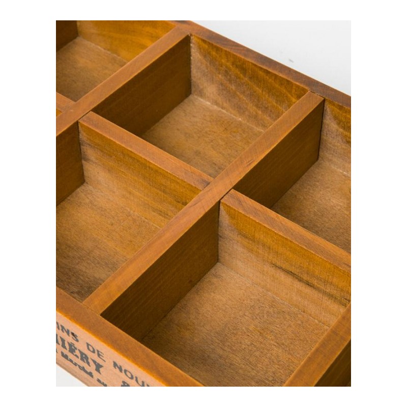 复古做旧实木长方形桌面收纳盒托盘居家杂物多功能木盒