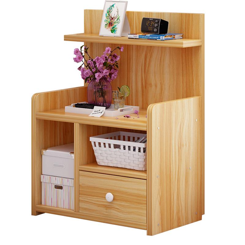 床头柜 简约现代床边小柜子组装储物柜简易仿实木 经济型收纳柜子