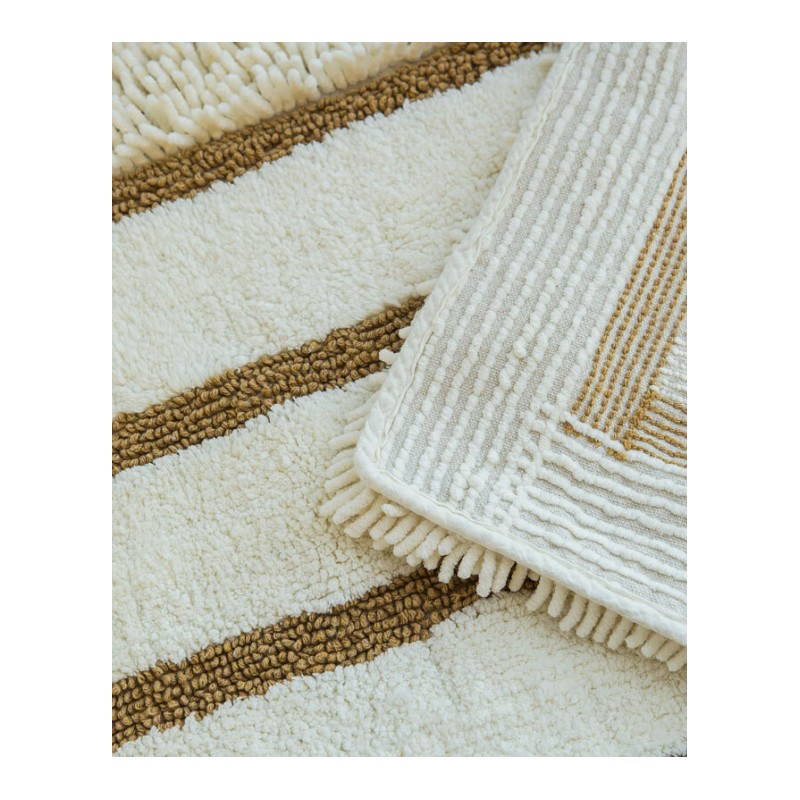 酒店进地垫厅垫纯棉地巾吸水加厚大客厅浴室厕所洗澡防滑垫经典格纹50*80cm*560g