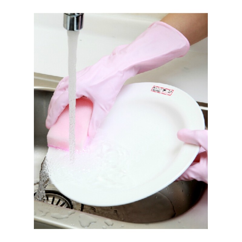 家务洗碗手套薄款塑胶橡胶皮耐用厨房防水刷碗洗衣服手套