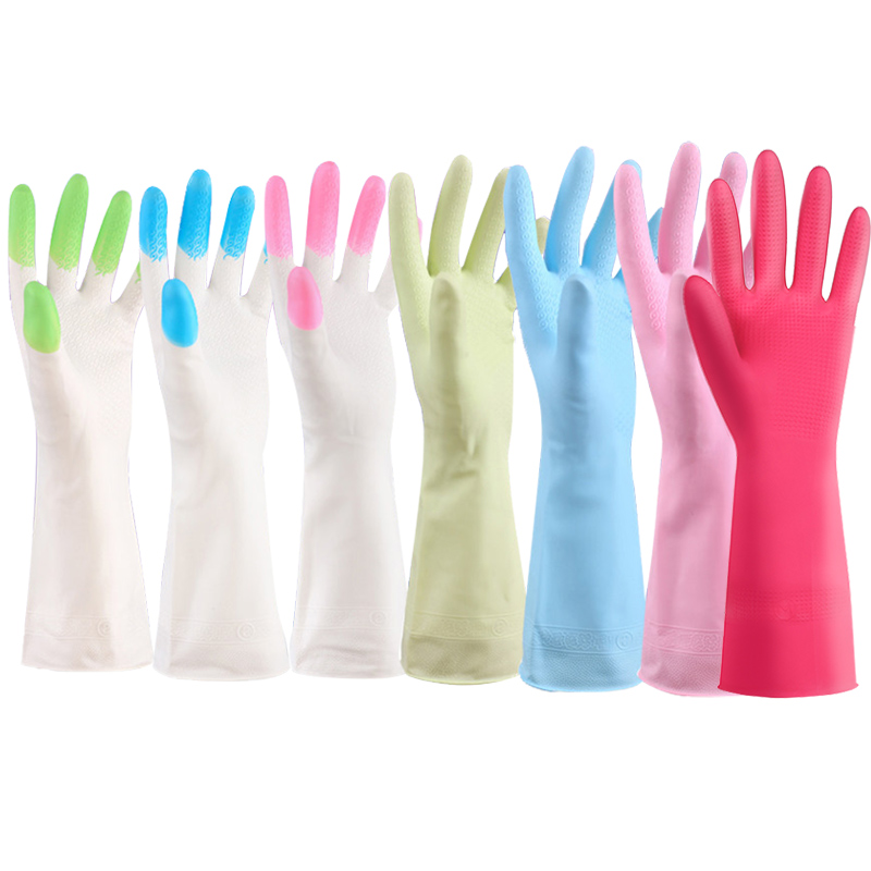 薄款家务手套洗碗防水耐用橡胶手套家务清洁厨房洗衣服手套塑胶