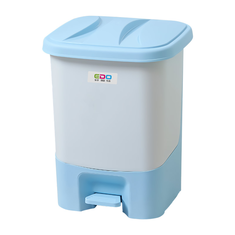 单个8.5L塑料脚踏垃圾桶卫生桶ST5026随机色