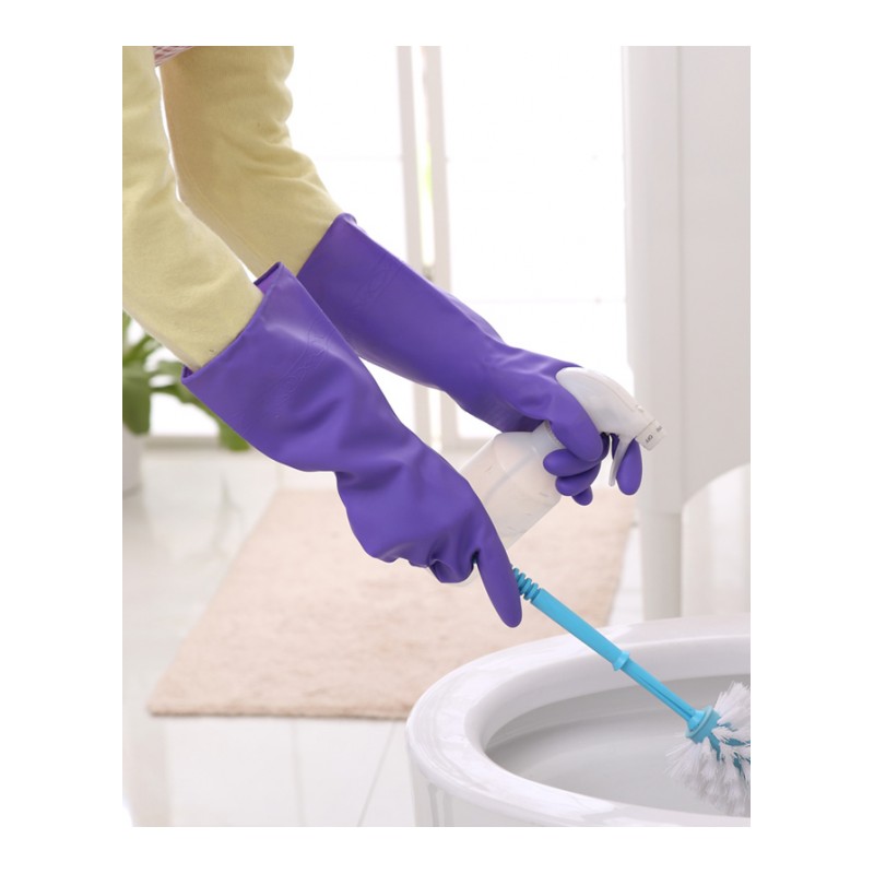 厨房护肤耐用清洁手套塑胶洗碗手套防滑家务手套洗衣刷碗防水手套