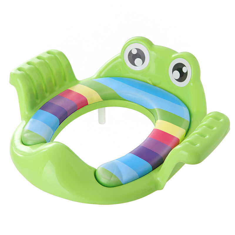 坐便器彩色造型创意两侧护翼可节脚垫儿童马桶圈幼儿坐便器