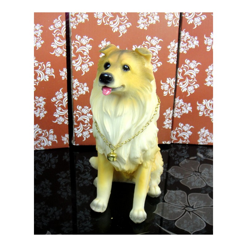 小狗狗模型工艺品客厅橱窗动物树脂摆件开业家居装饰品- 巴吉度