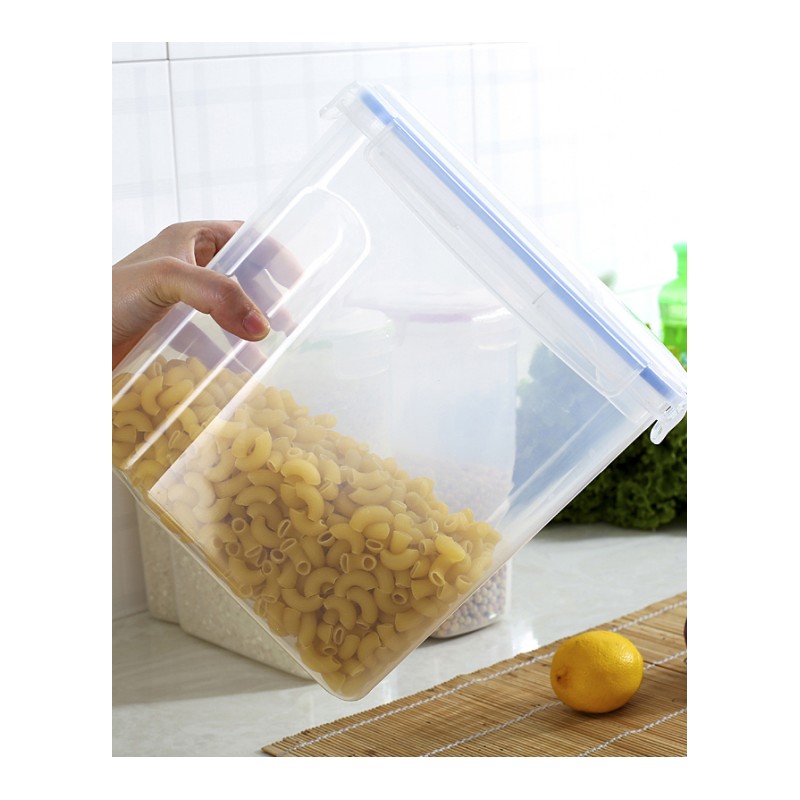 大号密封罐奶粉盒茶叶罐谷物零食收纳盒内置密封圈塑料透明食品存储盒
