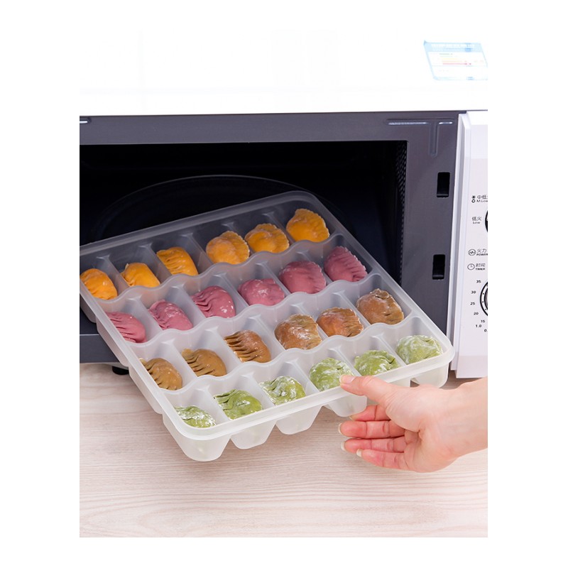 饺子盒大号24格速冻饺子收纳盒冰箱保鲜盒独立带盖加厚密封盒