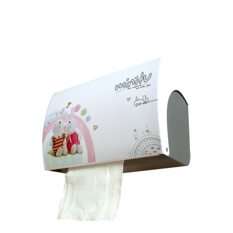 免打孔卫生间纸巾盒塑料厕纸盒浴室卫生纸盒厕所纸巾架防水卷纸盒-梦幻家园21cm