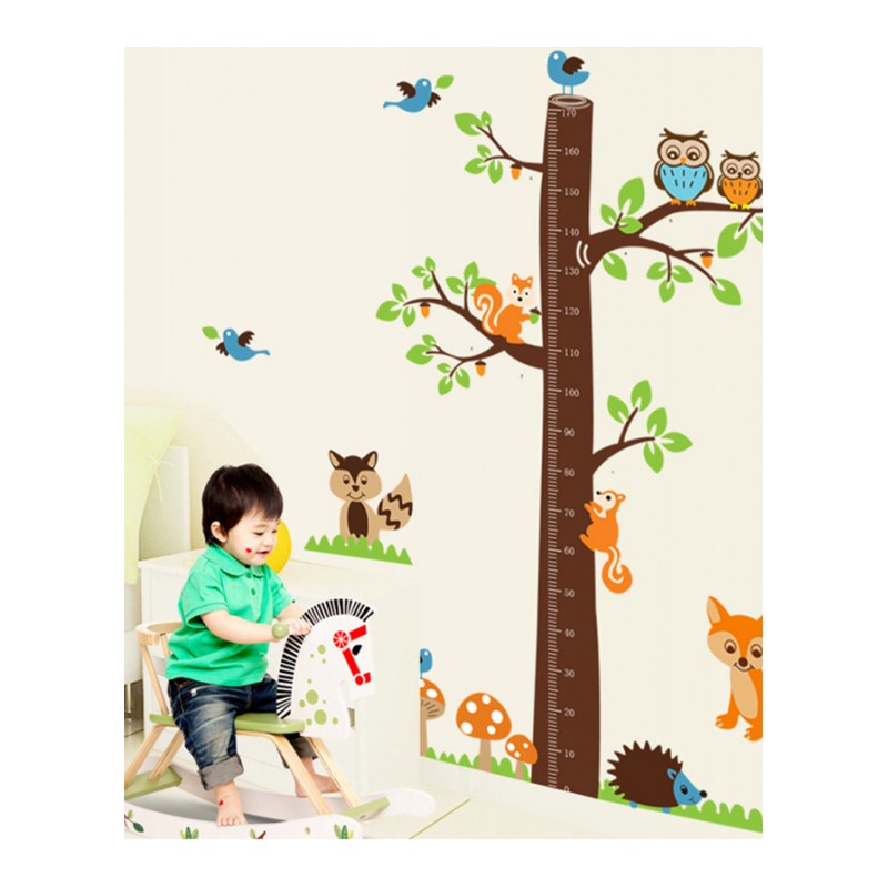 量身高尺客厅卧室儿童房间墙贴纸可移除装饰 墙上贴画身高树贴
