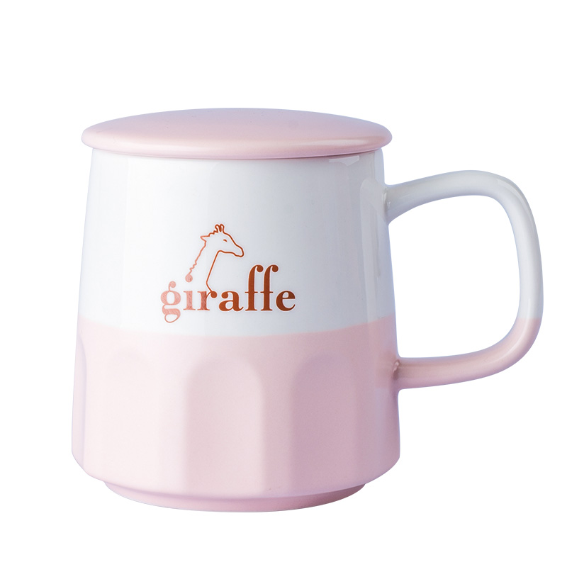 创意陶瓷马克杯带盖情侣水杯家用可爱办公室早餐杯咖啡杯