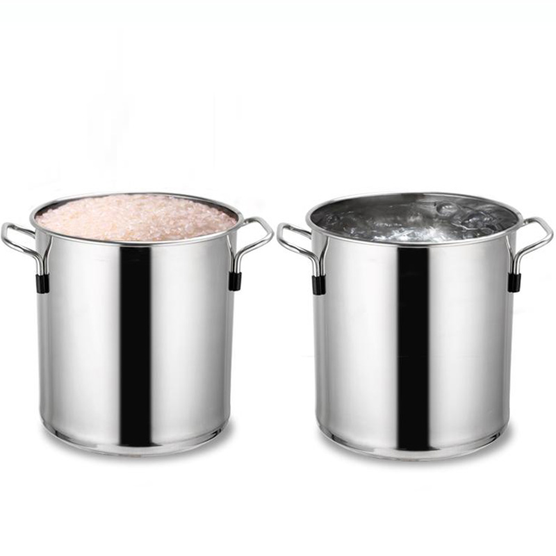 不锈钢加大米桶储米箱装油米缸50/30斤防虫防潮牛奶汤蓄水桶商用