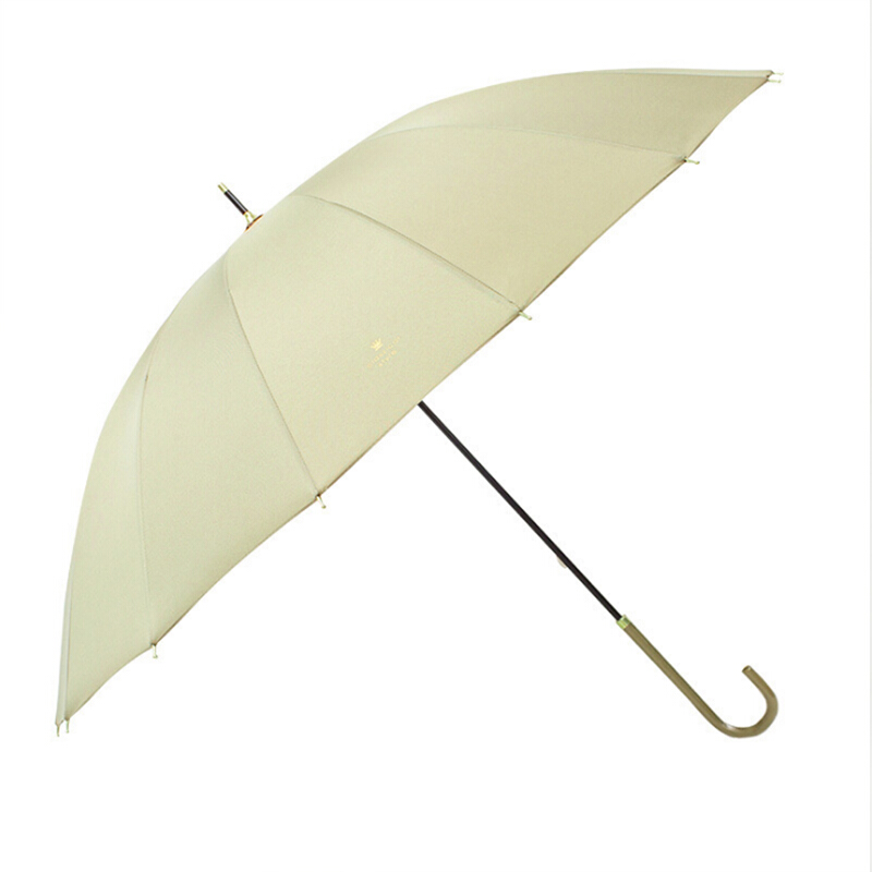 18新款时尚16骨素色长柄伞创意森系定制日系简约小清新色复古直柄雨伞商用雨伞