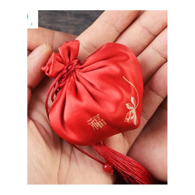 18新款端午刺绣香囊香包空袋材料包DIY手工制作福袋荷包坠荷包空包-清静观-红棕