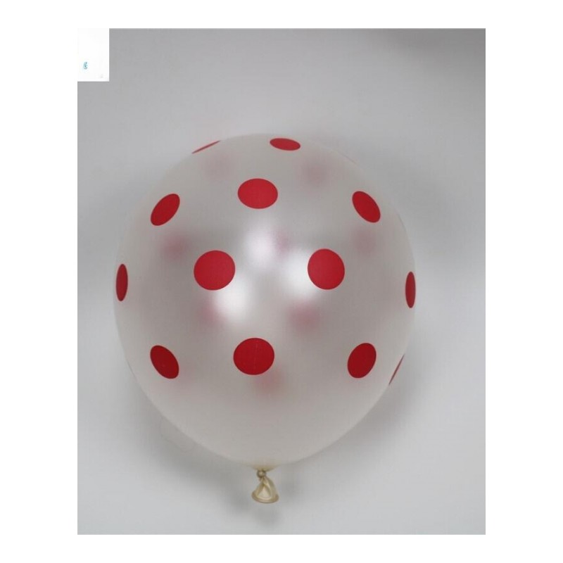 18新款12寸加厚气球五面印刷圆点气球波点斑点拍照婚庆礼品气球