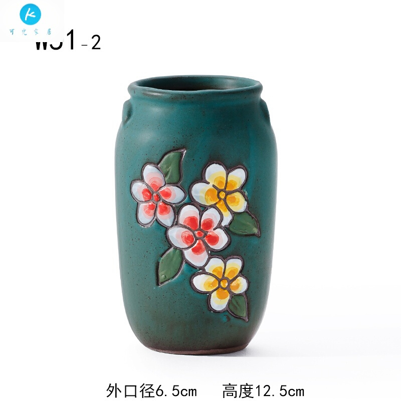 18新款多肉花盆花盆手绘手工刻创意陶瓷大小老桩植物花盆W51-2中等