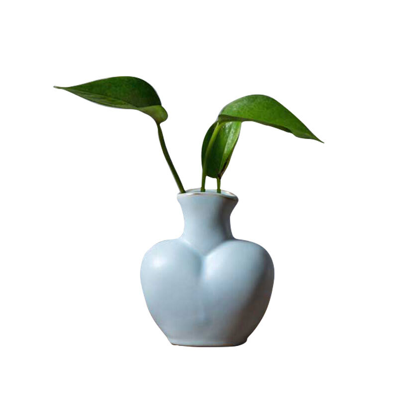 18新款素造陶瓷亚光现代小花插桌面水培干花小号花瓶创意家居花器摆件