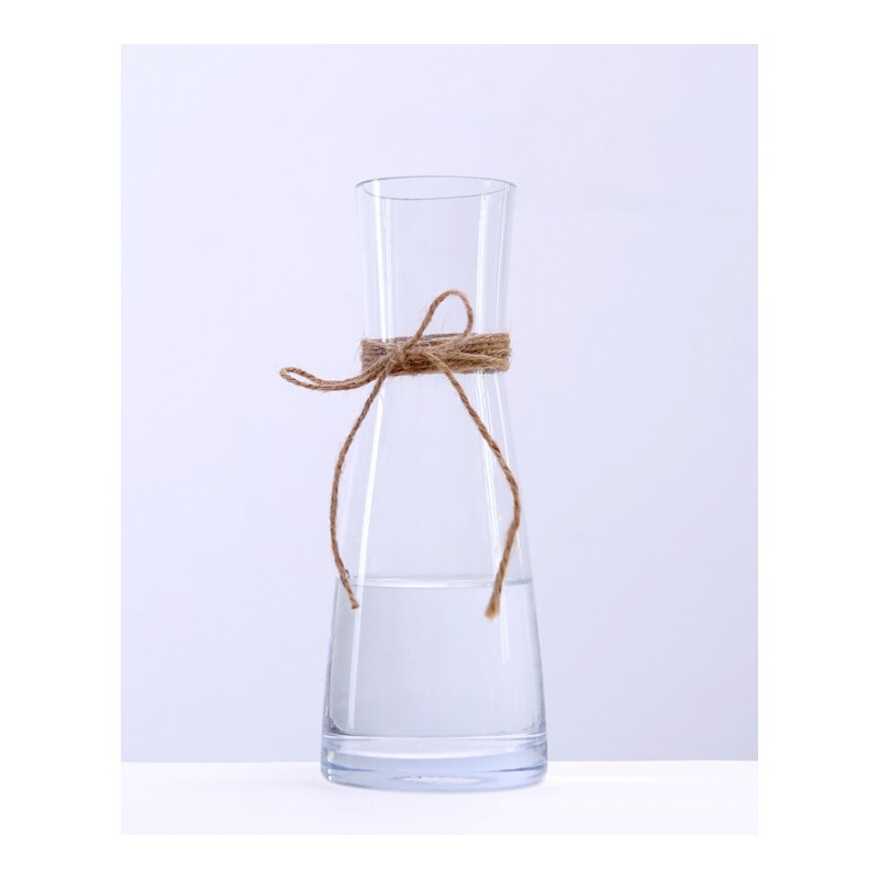 18新款花瓶玻璃透明客厅插花摆件干花水培富贵竹百合花瓶欧式清新简约