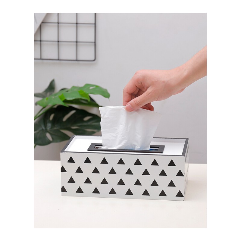 18新款欧风格木质纸巾盒INS简约创意客厅抽纸盒家用餐巾纸抽盒收纳盒