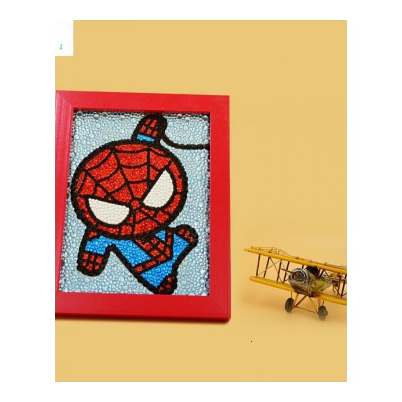 18新款蜘蛛侠SPIDERMAN儿童卡通钻石贴画DIY十字绣相框大小钻满钻客厅大