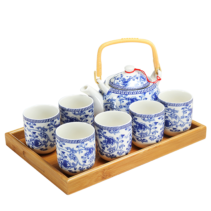 整套陶瓷日式茶具套装家用凉水壶大号泡茶壶茶杯茶盘茶具套装生活日用家居器皿水具水杯