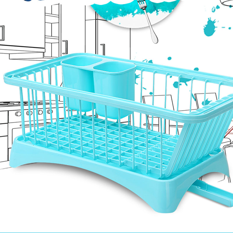 碗柜塑料厨房沥水碗架碗筷餐具收纳盒碗碟架沥水架导流碗盘置物架时尚创意厨房筷子收纳盒生活日用收纳用品收纳盒