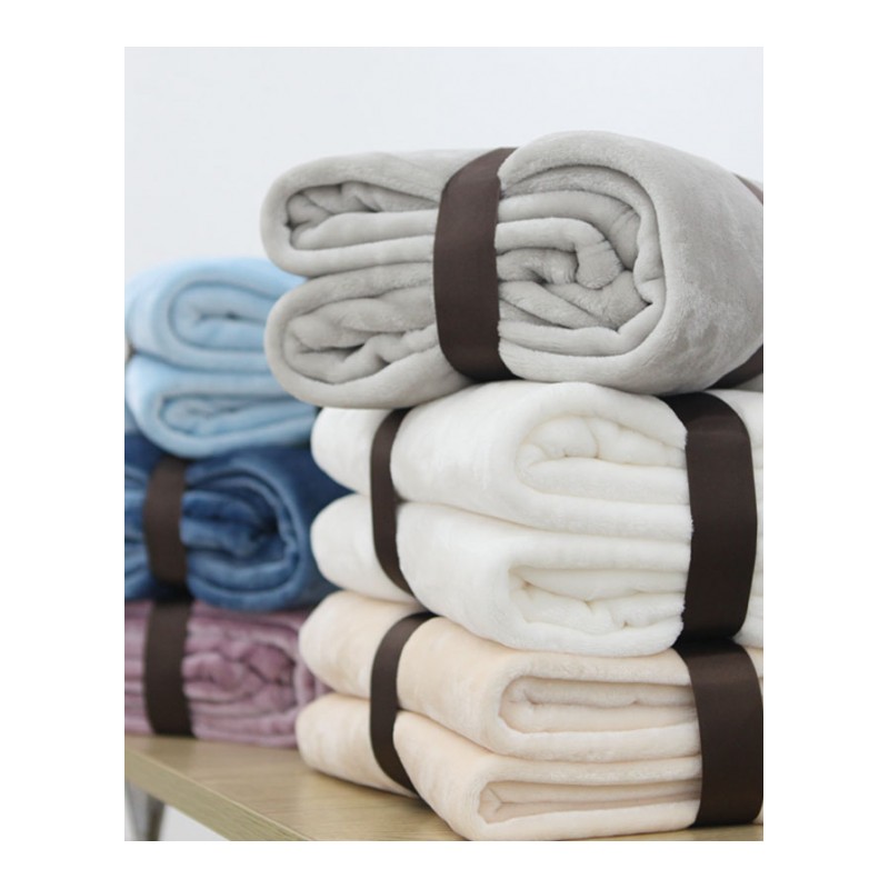 欧式纯色简约风格单人珊瑚绒小毛毯空毯毛巾被法兰绒瑜伽盖毯午睡毯家居家用生活日用夏季床上用品毯子