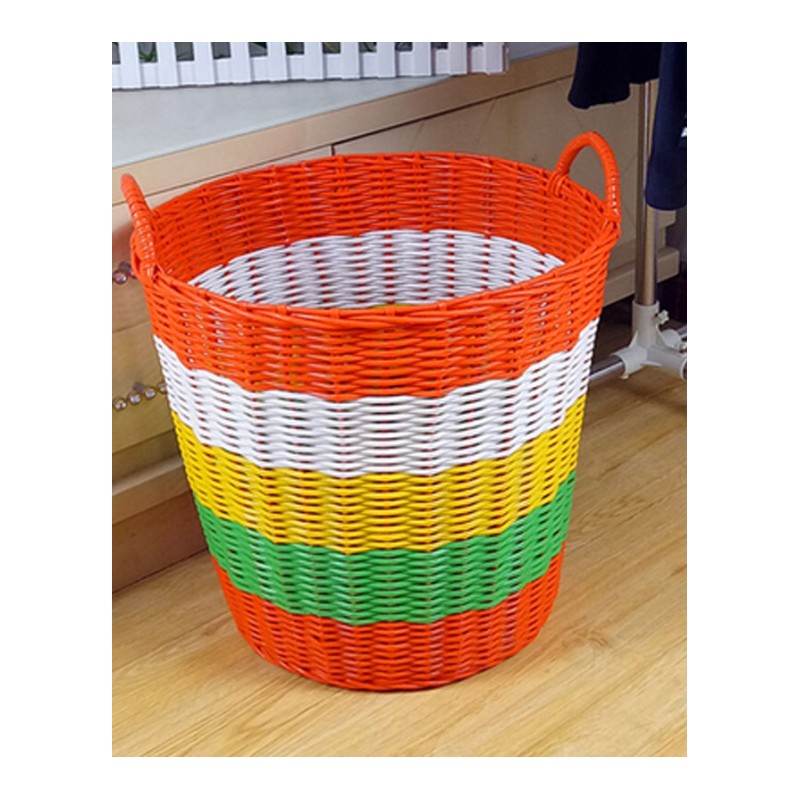 编织塑料仿藤编桶脏衣服收纳筐篮浴室洗衣桶篓玩具手提储物篮多色多款多功能生活日用收纳用品时尚创意简约收纳篮