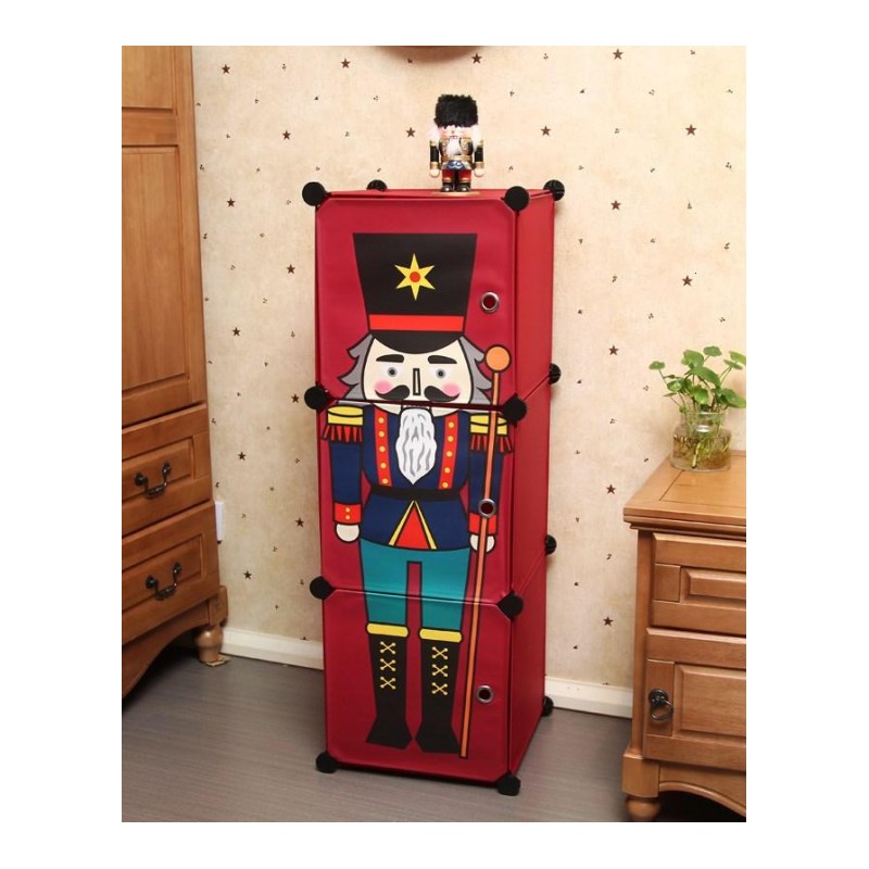 收纳柜现货创意牛津布储物柜宝宝玩具卡通柜整理
