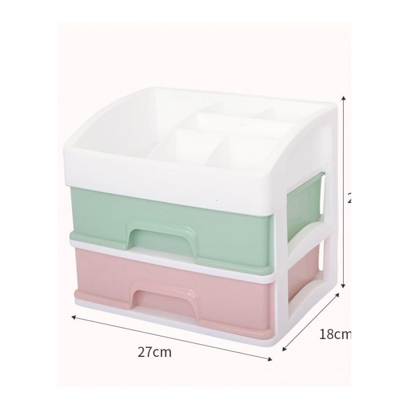 家用网红化妆品收纳盒透明大容量号公主手提防尘盒整理欧式置物架