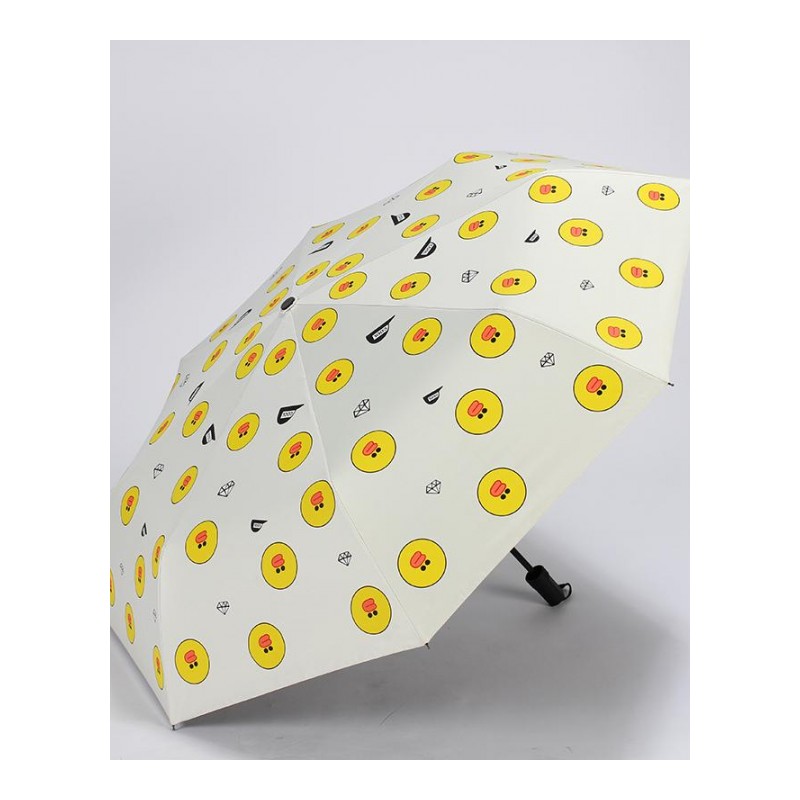 卡通可爱黑胶太阳伞防晒防外线遮阳伞小清新韩国折叠晴雨伞两用女