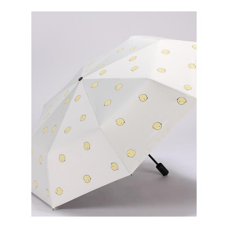 防紫外线折叠两用晴雨伞女黑胶遮阳伞小清新防晒伞卡通可爱太阳伞