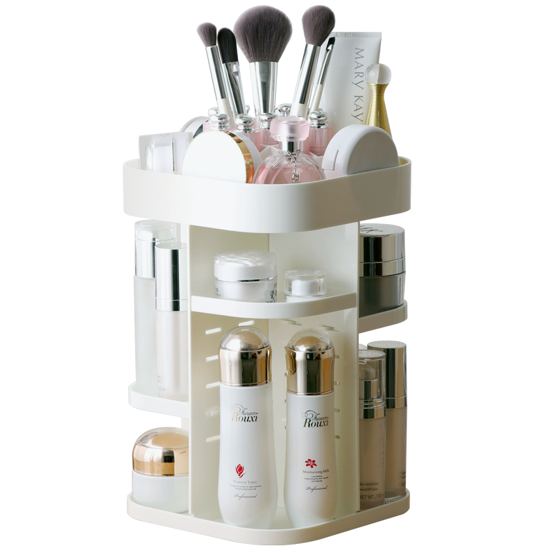 化妆品收纳盒旋转桌面亚克力置物架韩国多层梳妆台口红护肤品整理