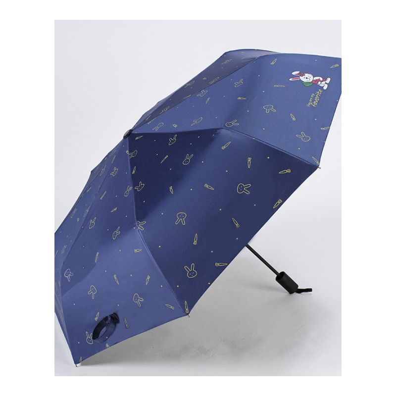 卡通可爱太阳伞防晒防紫外线遮阳伞黑胶小清新晴雨伞折叠两用女大