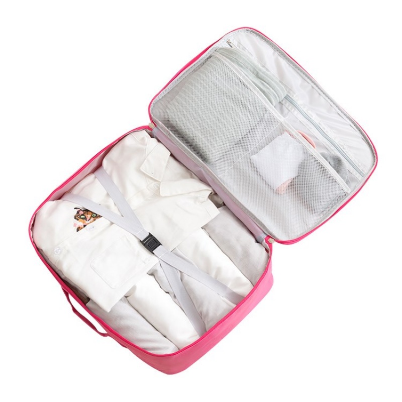 韩版大容量旅行袋女手提短途小拉杆包可爱卡套学生轻便衣物收纳袋