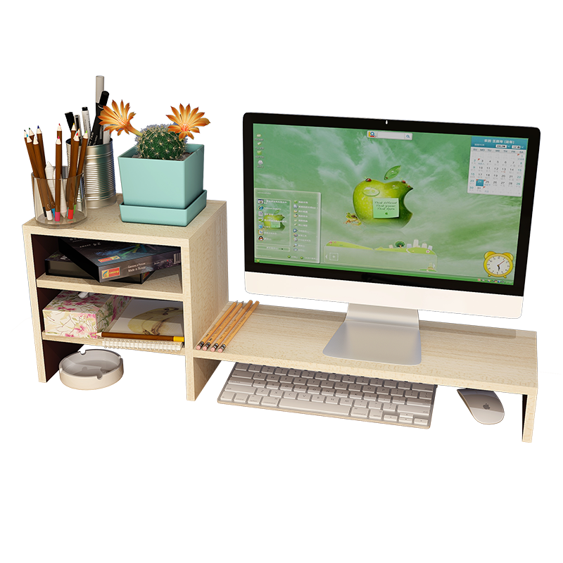 电脑显示器增高架桌面小书架办公室置物架隔板收纳架键盘底座托架