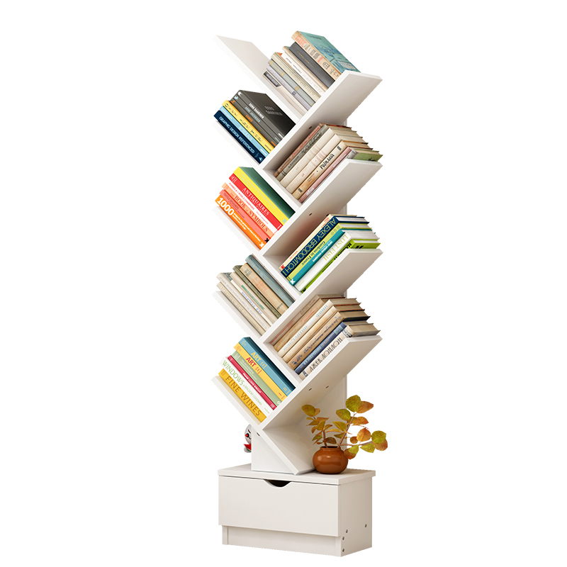书架落地简约现代置物架办公收纳书柜落地书架小书柜创意简易架子