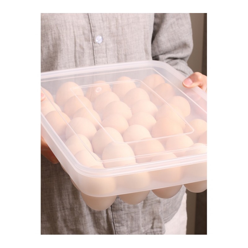 鸡蛋收纳盒冰箱鸡蛋盒家用带盖防震鸡蛋架托塑料保鲜盒包装盒34格