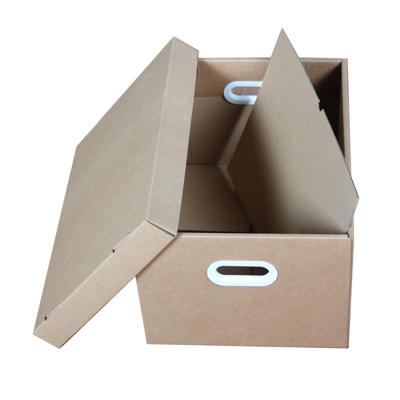 居家折叠纸质收纳箱有盖搬家整理纸箱纸盒衣服储物箱文件箱满