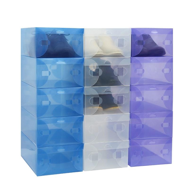 塑料鞋盒多个装透明鞋盒收纳加厚透明抽屉式装多功能