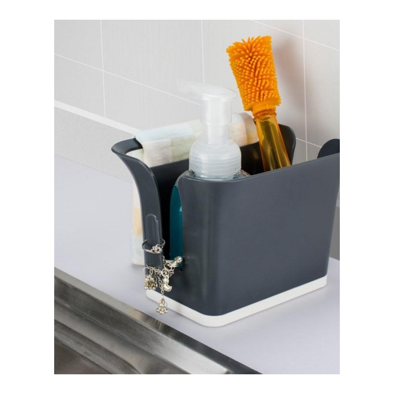 厨房沥水收纳盒创意多功能收纳桶厨卫杂物置物盒清洁用品收纳